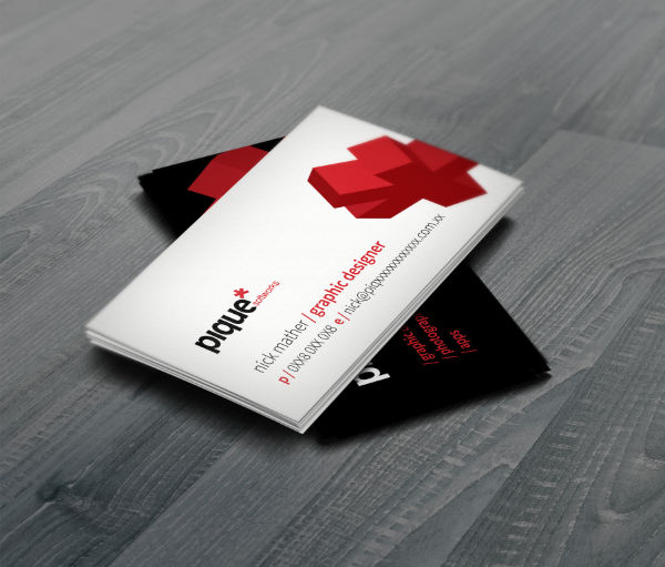Pique business card mockup pique
