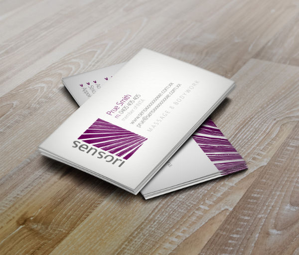 Pique business card mockup sensori